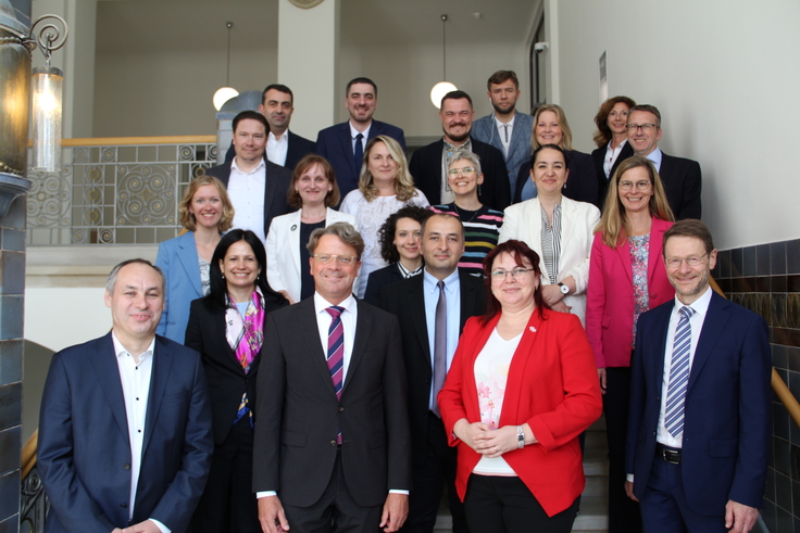 Bild der Delegation aus Georgien, Moldau und der Ukraine zu Besuch beim Oberlandesgericht Braunschweig