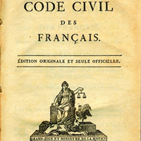Foto des Buchausschnitts "Code Civil des Francais" (zu Geschichte 1806 bis 1813)